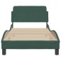 vidaXL Estructura cama con cabecero terciopelo verde oscuro 90x200 cm vidaXL Estructura cama con cabecero terciopelo verde oscuro 90x200 cm