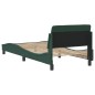vidaXL Estructura cama con cabecero terciopelo verde oscuro 90x200 cm vidaXL Estructura cama con cabecero terciopelo verde oscuro 90x200 cm