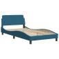 vidaXL Estructura de cama con cabecero terciopelo azul 100x200 cm vidaXL Estructura de cama con cabecero terciopelo azul 100x200 cm