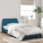 vidaXL Estructura de cama con cabecero terciopelo azul 100x200 cm vidaXL Estructura de cama con cabecero terciopelo azul 100x200 cm