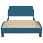 vidaXL Estructura de cama con cabecero terciopelo azul 100x200 cm vidaXL Estructura de cama con cabecero terciopelo azul 100x200 cm