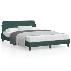 vidaXL Estructura cama con cabecero terciopelo verde oscuro 140x200 cm