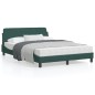 vidaXL Estructura cama con cabecero terciopelo verde oscuro 140x200 cm vidaXL Estructura cama con cabecero terciopelo verde oscuro 140x200 cm