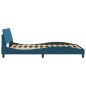 vidaXL Estructura de cama con cabecero terciopelo azul 140x190 cm vidaXL Estructura de cama con cabecero terciopelo azul 140x190 cm