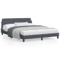 vidaXL Estructura cama con cabecero terciopelo gris oscuro 160x200 cm vidaXL Estructura cama con cabecero terciopelo gris oscuro 160x200 cm