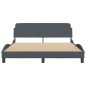 vidaXL Estructura cama con cabecero terciopelo gris oscuro 160x200 cm vidaXL Estructura cama con cabecero terciopelo gris oscuro 160x200 cm