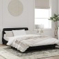 vidaXL Estructura de cama con cabecero de terciopelo negro 140x190 cm