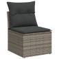 vidaXL Set de sofás de jardín 4 pzas y cojines ratán sintético gris vidaXL Set de sofás de jardín 4 pzas y cojines ratán sintético gris