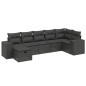 vidaXL Set de comedor de jardín 7 pzas y cojines ratán sintético negro vidaXL Set de comedor de jardín 7 pzas y cojines ratán sintético negro