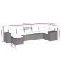 vidaXL Set de comedor de jardín 7 pzas y cojines ratán sintético negro vidaXL Set de comedor de jardín 7 pzas y cojines ratán sintético negro