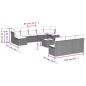 vidaXL Set de sofás de jardín 11 pzas y cojines ratán sintético gris vidaXL Set de sofás de jardín 11 pzas y cojines ratán sintético gris