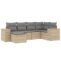 vidaXL Juego de sofás jardín con cojines 6 pzas ratán sintético beige vidaXL Juego de sofás jardín con cojines 6 pzas ratán sintético beige