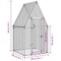 vidaXL Jaula para gallinas acero galvanizado plateado 100x100x190 cm vidaXL Jaula para gallinas acero galvanizado plateado 100x100x190 cm