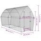 vidaXL Jaula para gallinas acero galvanizado plateado 400x105x182 cm vidaXL Jaula para gallinas acero galvanizado plateado 400x105x182 cm