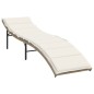 vidaXL Tumbona con cojín ratán sintético beige 55x199x50 cm vidaXL Tumbona con cojín ratán sintético beige 55x199x50 cm
