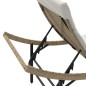 vidaXL Tumbona con cojín ratán sintético beige 55x199x50 cm vidaXL Tumbona con cojín ratán sintético beige 55x199x50 cm