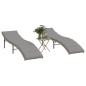 vidaXL Tumbonas con mesita 2 unidades ratán sintético beige vidaXL Tumbonas con mesita 2 unidades ratán sintético beige