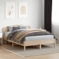 vidaXL Estructura de cama con cabecero madera maciza pino 120x200 cm vidaXL Estructura de cama con cabecero madera maciza pino 120x200 cm