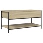 vidaXL Mesa de centro madera ingeniería metal roble Sonoma 100x50x50cm vidaXL Mesa de centro madera ingeniería metal roble Sonoma 100x50x50cm