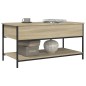 vidaXL Mesa de centro madera ingeniería metal roble Sonoma 100x50x50cm vidaXL Mesa de centro madera ingeniería metal roble Sonoma 100x50x50cm