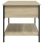 vidaXL Mesa de centro madera ingeniería metal roble Sonoma 100x50x50cm vidaXL Mesa de centro madera ingeniería metal roble Sonoma 100x50x50cm