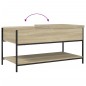vidaXL Mesa de centro madera ingeniería metal roble Sonoma 100x50x50cm vidaXL Mesa de centro madera ingeniería metal roble Sonoma 100x50x50cm