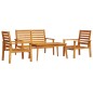 vidaXL Juego de muebles de jardín 4 piezas madera maciza de acacia