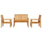 vidaXL Juego de muebles de jardín 4 piezas madera maciza de acacia
