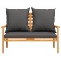 vidaXL Set de muebles de jardín 4 pzs y cojines madera maciza acacia vidaXL Set de muebles de jardín 4 pzs y cojines madera maciza acacia