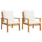 vidaXL Juego de muebles jardín 5 pzas con cojines madera maciza acacia
