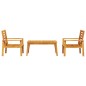 vidaXL Juego de muebles de jardín 3 piezas madera maciza acacia vidaXL Juego de muebles de jardín 3 piezas madera maciza acacia