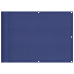 vidaXL Pantalla de balcón 100% poliéster Oxford azul 75x1000 cm
