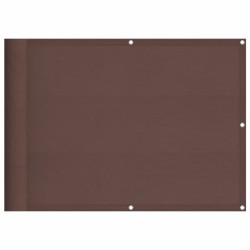 vidaXL Pantalla de balcón 100% poliéster Oxford marrón 75x700 cm