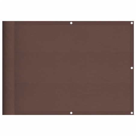 vidaXL Pantalla de balcón 100% poliéster Oxford marrón 75x700 cm