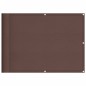 vidaXL Pantalla de balcón 100% poliéster Oxford marrón 75x700 cm
