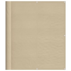 vidaXL Pantalla de balcón 100% poliéster Oxford beige 120x1000 cm