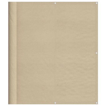 vidaXL Pantalla de balcón 100% poliéster Oxford beige 120x1000 cm