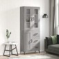 vidaXL Aparador alto madera contrachapada gris sonoma 69,5x34x180 cm vidaXL Aparador alto madera contrachapada gris sonoma 69,5x34x180 cm