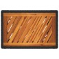 vidaXL Mesa auxiliar jardín tapa madera ratán PE negro 60x40x75 cm vidaXL Mesa auxiliar jardín tapa madera ratán PE negro 60x40x75 cm
