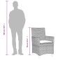 vidaXL Sillas de jardín con cojín 2 uds ratán PE beige y madera acacia vidaXL Sillas de jardín con cojín 2 uds ratán PE beige y madera acacia