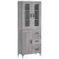 vidaXL Aparador alto madera contrachapada gris sonoma 69,5x34x180 cm vidaXL Aparador alto madera contrachapada gris sonoma 69,5x34x180 cm