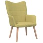 vidaXL Silla de relajación con taburete de tela verde vidaXL Silla de relajación con taburete de tela verde