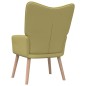 vidaXL Silla de relajación con taburete de tela verde vidaXL Silla de relajación con taburete de tela verde