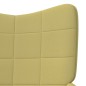vidaXL Silla de relajación con taburete de tela verde vidaXL Silla de relajación con taburete de tela verde