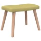 vidaXL Silla de relajación con taburete de tela verde vidaXL Silla de relajación con taburete de tela verde