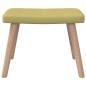 vidaXL Silla de relajación con taburete de tela verde vidaXL Silla de relajación con taburete de tela verde