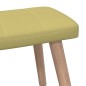 vidaXL Silla de relajación con taburete de tela verde vidaXL Silla de relajación con taburete de tela verde