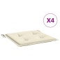 vidaXL Cojín silla jardín respaldo bajo 4 uds tela Oxford crema vidaXL Cojín silla jardín respaldo bajo 4 uds tela Oxford crema