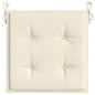 vidaXL Cojín silla jardín respaldo bajo 4 uds tela Oxford crema vidaXL Cojín silla jardín respaldo bajo 4 uds tela Oxford crema