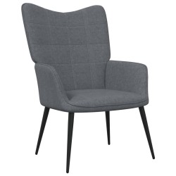 vidaXL Silla de relajación de tela gris oscuro